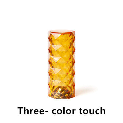 Nordic Crystal Lamp USB Table Lamps Bedroom Touch Dimming Atmosphere Diamond Night Light Rose Projector Lamp Decor - AmberOcean