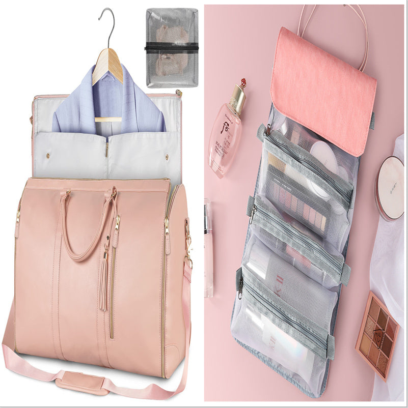 Large Capacity Travel Duffle Bag Women's Handbag Folding Suit Bag Waterproof Clothes Totes - AmberOcean 