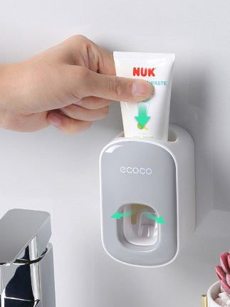 Wall Mounted Automatic Toothpaste Holder Bathroom Accessories Set Dispenser - AmberOcean 