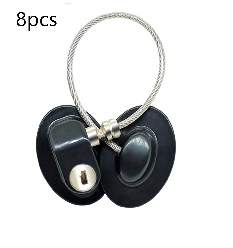 Window Security Chain Lock Window Cable Lock Restrictor Multifunctional Window Lock Door Security Guard for Baby Safety 1Pcs - AmberOcean 