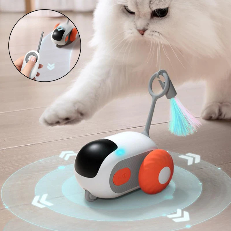 Remote Control Interactive Cat Car Toy USB Charging Chasing Automatic Self-moving Remote Smart Control Car Interactive Cat Toy Pet Products - AmberOcean 