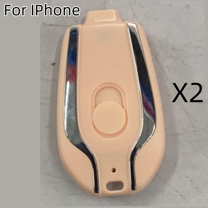1500mAh Mini Power Emergency Pod Keychain Charger With Type-C Ultra-Compact Mini Battery Pack Fast Charging Backup Power Bank - AmberOcean 
