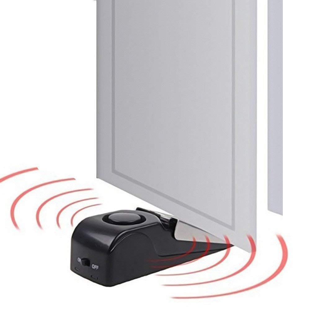 Electronic Burglar Alarm Intelligent Home Security Wedge Door Stop Alarm System Device Hotel Intruder Alert Detection - AmberOcean 