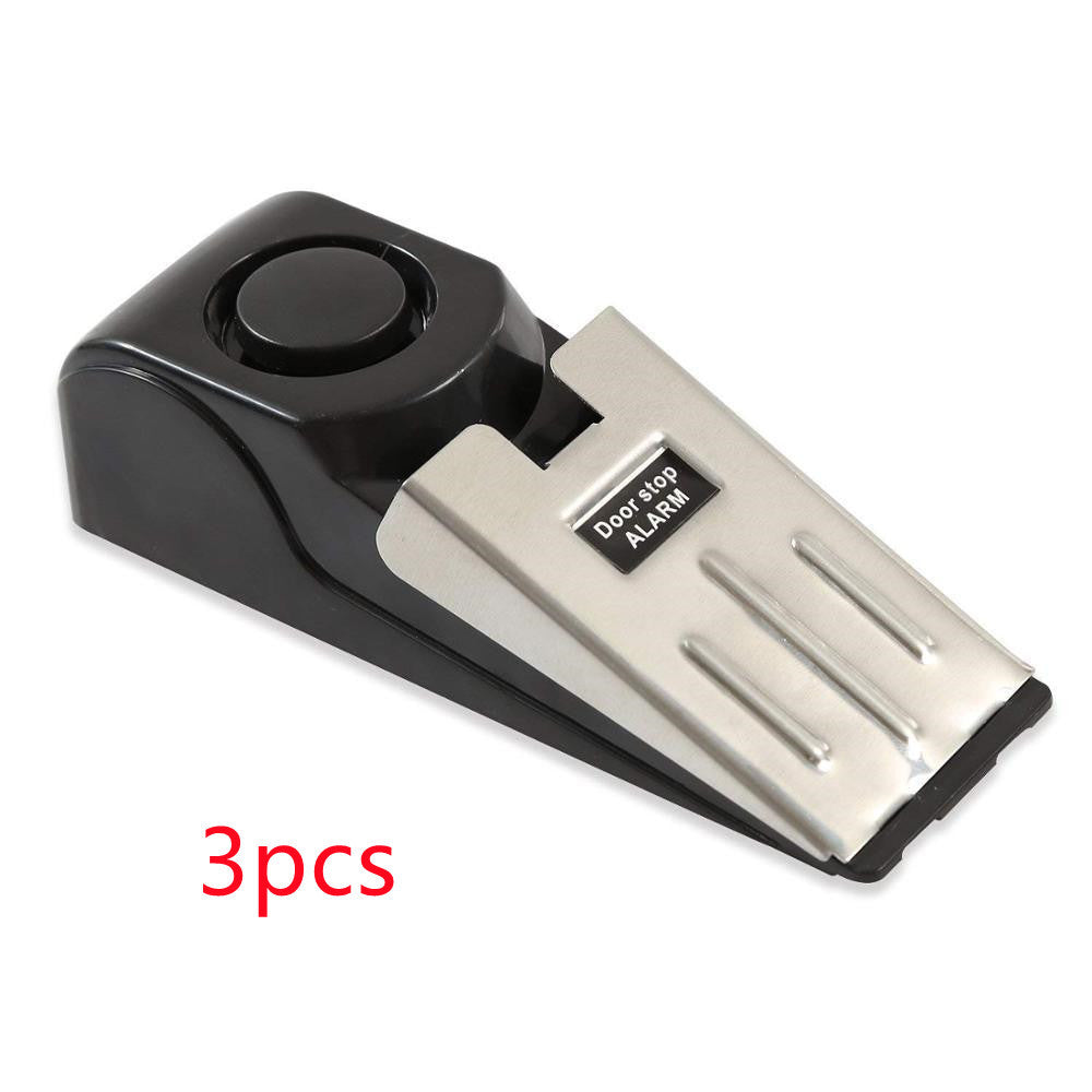 Electronic Burglar Alarm Intelligent Home Security Wedge Door Stop Alarm System Device Hotel Intruder Alert Detection - AmberOcean 