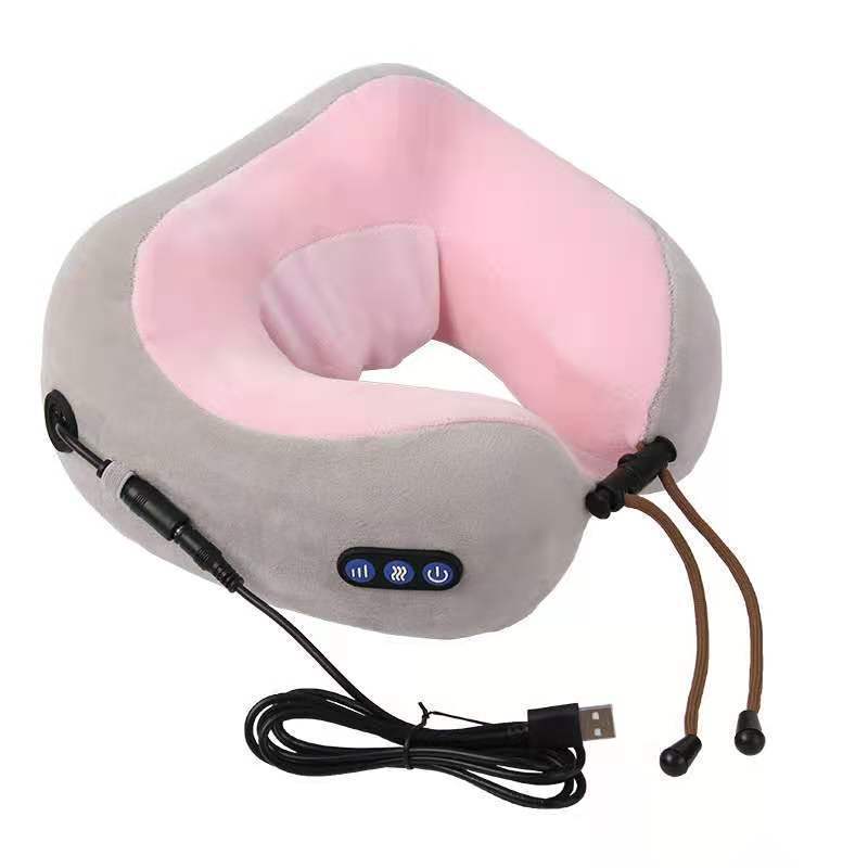 U Shaped Massage Pillow Neck Massage Device Electric Neck Massager Apparatus Shoulder Back Cervical Massager For Body Relaxation - AmberOcean 