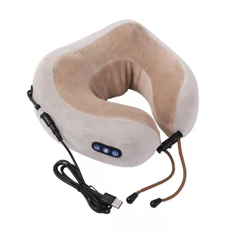 U Shaped Massage Pillow Neck Massage Device Electric Neck Massager Apparatus Shoulder Back Cervical Massager For Body Relaxation - AmberOcean 