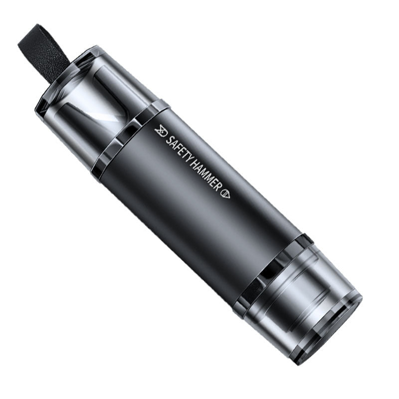 2-in-1 Car Safety Hammer Window Glass Breaker Seat Belt Cutter High Hardness Tungsten Steel Emergency Rescue Tool With Base - AmberOcean 