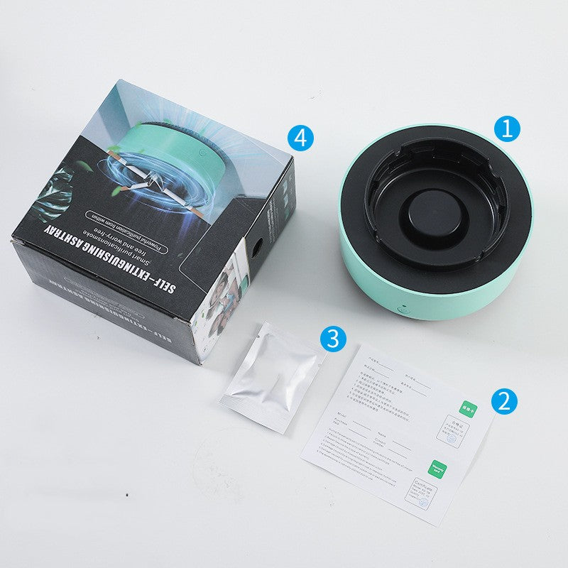 Smoke Removal Air Purification Ashtray Anion Purification Practical Automatic Purifier Ashtray Portable Gadgets For Car Ashtray - AmberOcean 