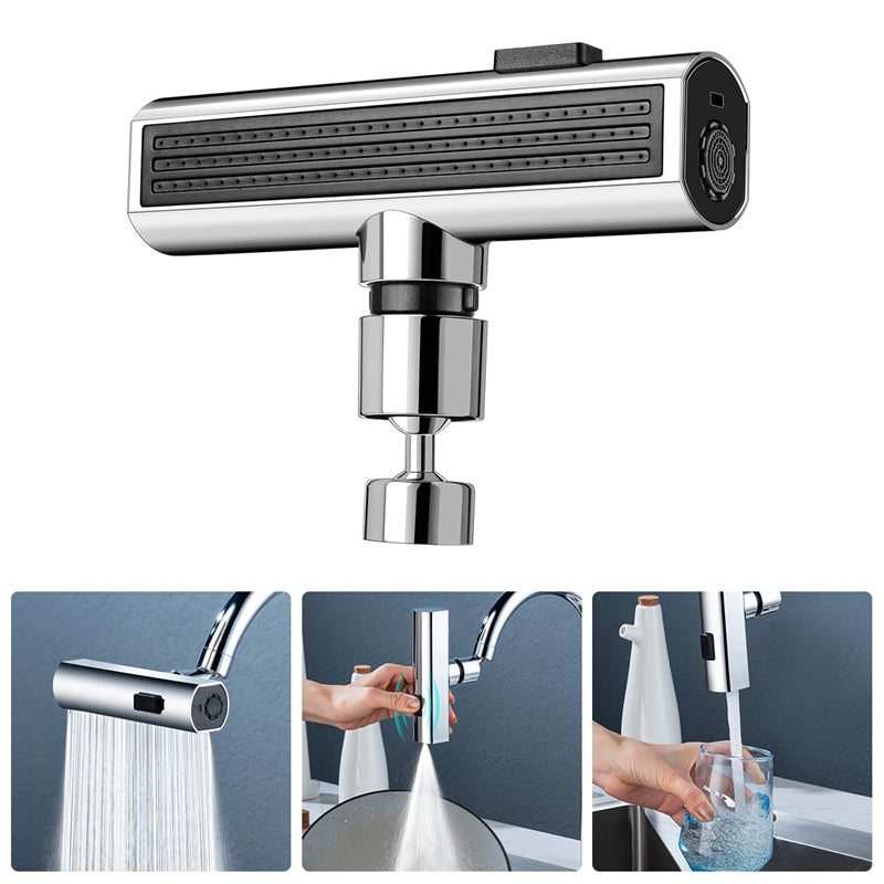 Kitchen Faucet Waterfall Outlet Splash Proof Universal Rotating Bubbler Multifunctional Water Nozzle Extension Kitchen Gadgets - AmberOcean 