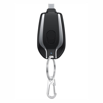 1500mAh Mini Power Emergency Pod Keychain Charger With Type-C Ultra-Compact Mini Battery Pack Fast Charging Backup Power Bank - AmberOcean 