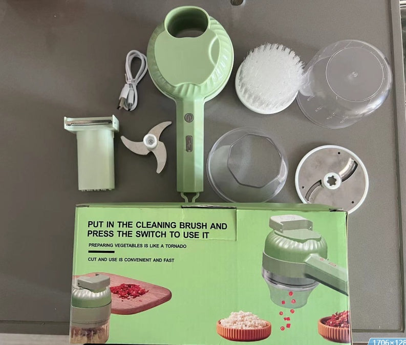 Home Fashion Wireless Hand-held Vegetable Cutter - AmberOcean 