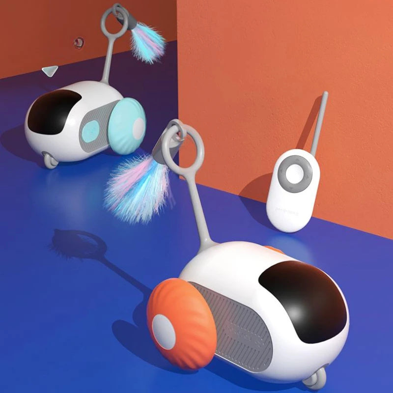 Remote Control Interactive Cat Car Toy USB Charging Chasing Automatic Self-moving Remote Smart Control Car Interactive Cat Toy Pet Products - AmberOcean 