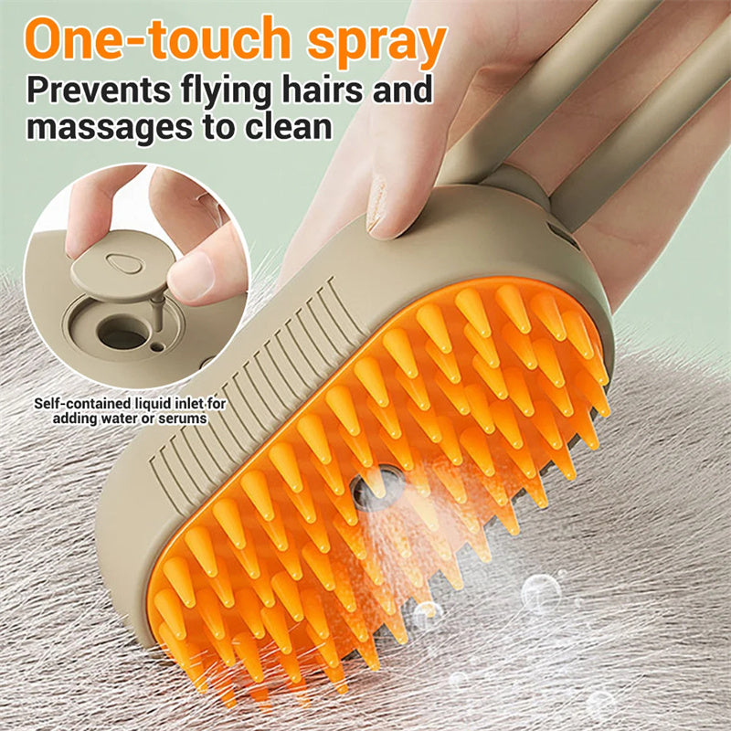 Cat Steam Brush Steamy Dog Brush 3 In 1 Electric Spray Cat Hair Brushes For Massage Pet Grooming Comb Hair Removal Combs Pet Products - AmberOcean 