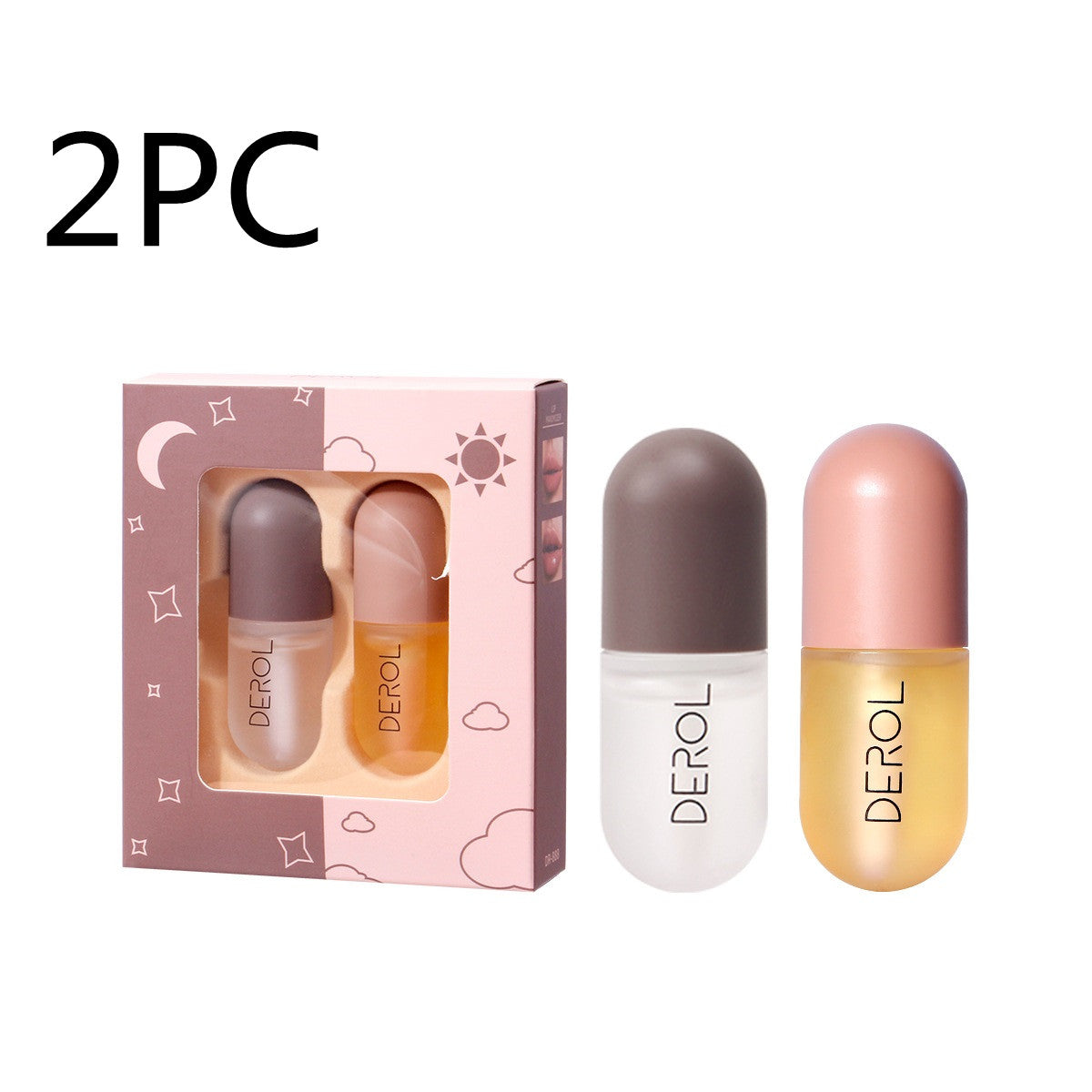 Day Night Instant Volume Lip Plumper Oil Clear Lasting Nourishing Repairing Reduce Lip Fine Line Care Lip Beauty Cosmetic - AmberOcean 