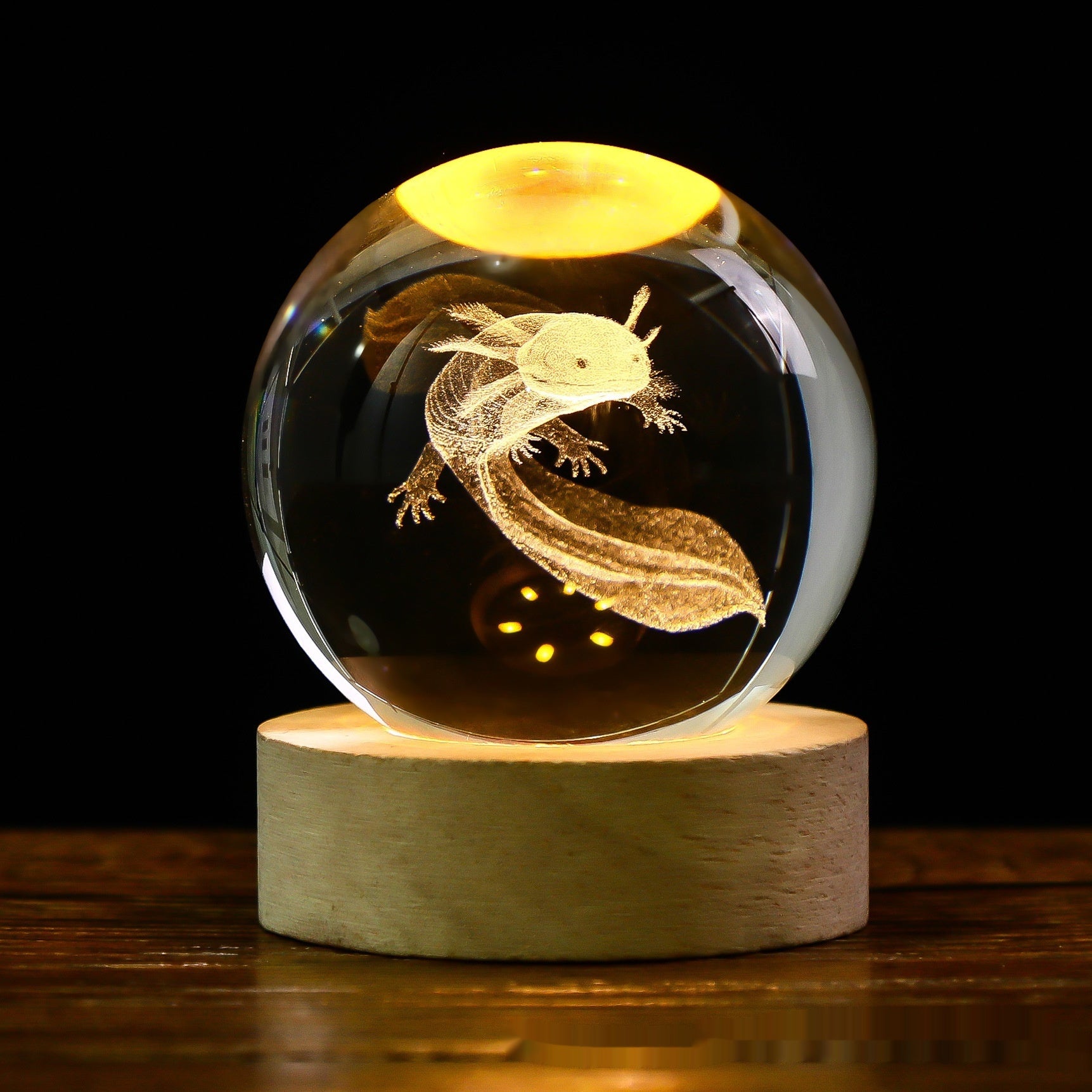 Luminous Starry Sky And Planets Moon Moon Crystal Ball Small Night Lamp Projection Ambience Light Creative Gift New Strange Gift - AmberOcean 