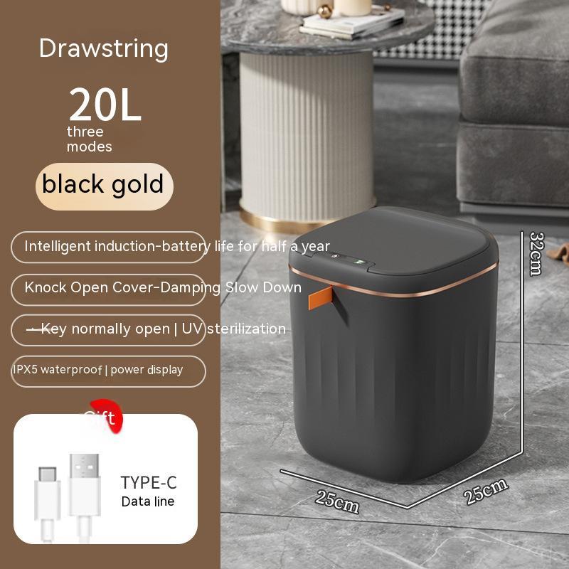 Smart Trash Can With Lid For Bedroom And Living Room Kitchen Storage Box Trash Can Induction Small Car Box Automatic Smart Dustbin Smart Trash Bin - AmberOcean 