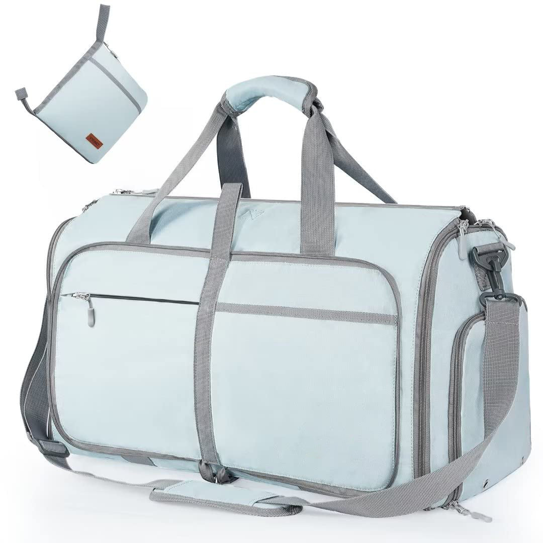 Large Capacity Travel Duffle Bag Women's Handbag Folding Suit Bag Waterproof Clothes Totes - AmberOcean 