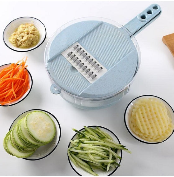 8 In 1 Mandoline Slicer Vegetable Slicer Potato Peeler Carrot Onion Grater With Strainer Vegetable Cutter Kitchen Accessories - AmberOcean 