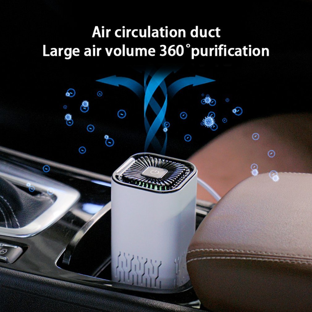 Car Air Purifier Portable Negative Ion Generator Remove Formaldehyde Dust Smoke Air Freshen Washer For Home Car - AmberOcean 