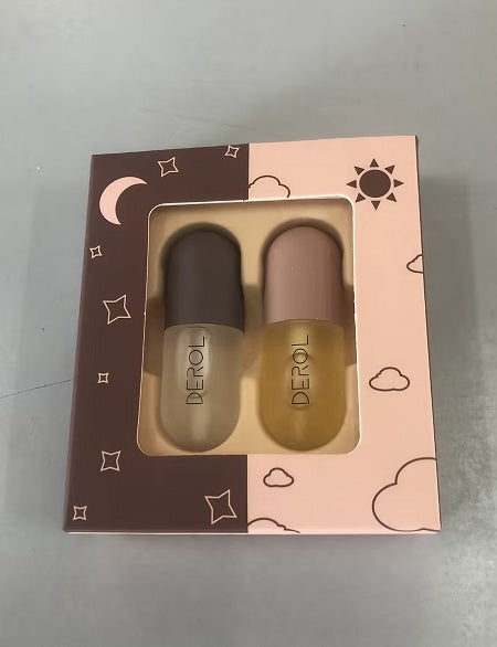 Day Night Instant Volume Lip Plumper Oil Clear Lasting Nourishing Repairing Reduce Lip Fine Line Care Lip Beauty Cosmetic - AmberOcean 