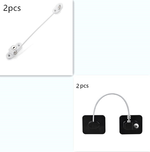 Window Security Chain Lock Window Cable Lock Restrictor Multifunctional Window Lock Door Security Guard for Baby Safety 1Pcs - AmberOcean 