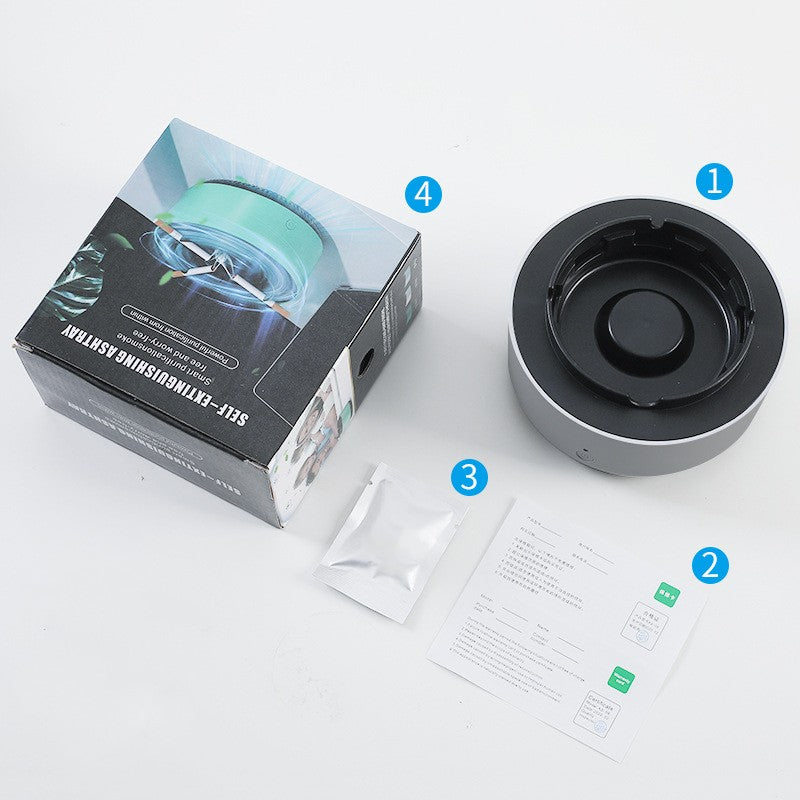 Smoke Removal Air Purification Ashtray Anion Purification Practical Automatic Purifier Ashtray Portable Gadgets For Car Ashtray - AmberOcean 