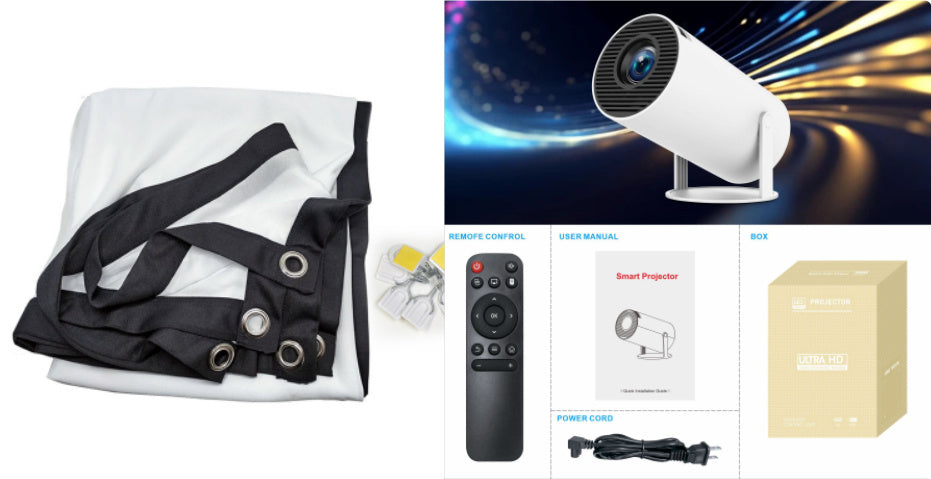 HY300 Pro Projector Home Theater Entertainment Portable Small Projector - AmberOcean 