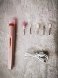 5in1 Manicure Machine Set Electric Nail Drill Polisher Cordless USB Rechargeable With LED Cutters Mill For Manicure Pedicure Accessor - AmberOcean 