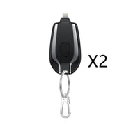 1500mAh Mini Power Emergency Pod Keychain Charger With Type-C Ultra-Compact Mini Battery Pack Fast Charging Backup Power Bank - AmberOcean 