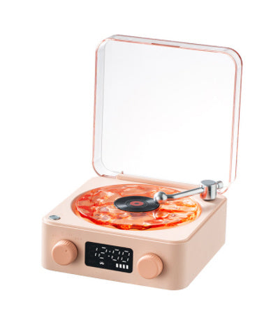 Retro Turntable Speaker Wireless Bluetooth-compatible 5.0 Vinyl Record Player Stereo Sound With White Noise RGB Projection Lamp Effect - AmberOcean 