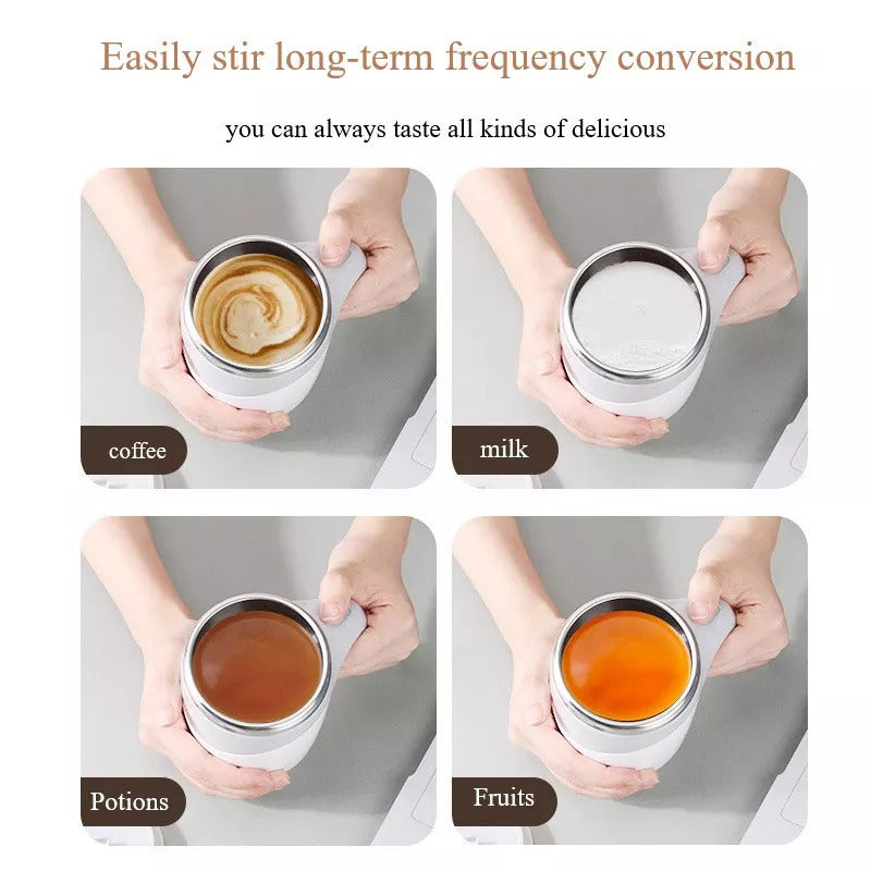 The Mug That Does the Stirring for you  An automatic self-stirring mug that blends your drink with the touch of a button - AmberOcean 