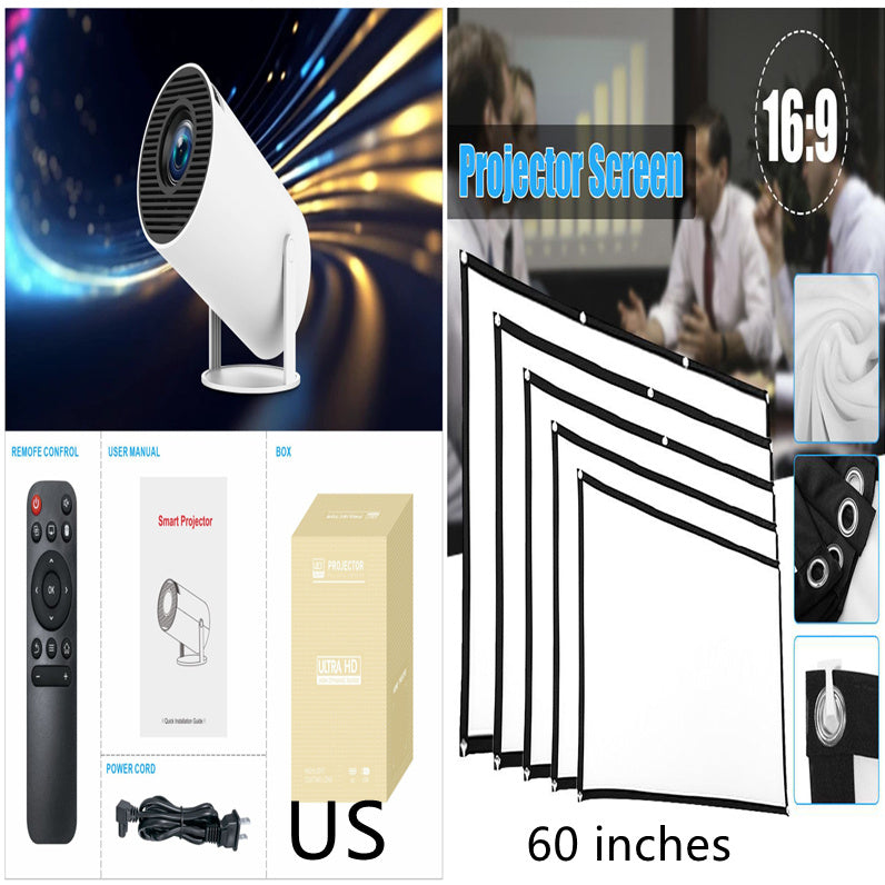 HY300 Pro Projector Home Theater Entertainment Portable Small Projector - AmberOcean 