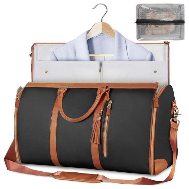 Large Capacity Travel Duffle Bag Women's Handbag Folding Suit Bag Waterproof Clothes Totes - AmberOcean 