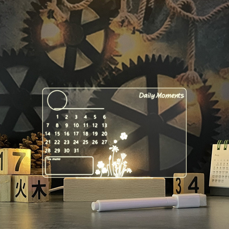 Creative Note Board  Led Night Light USB Message Board Holiday Light With Pen Gift For Children Girlfriend Decoration Night Lam - AmberOcean 