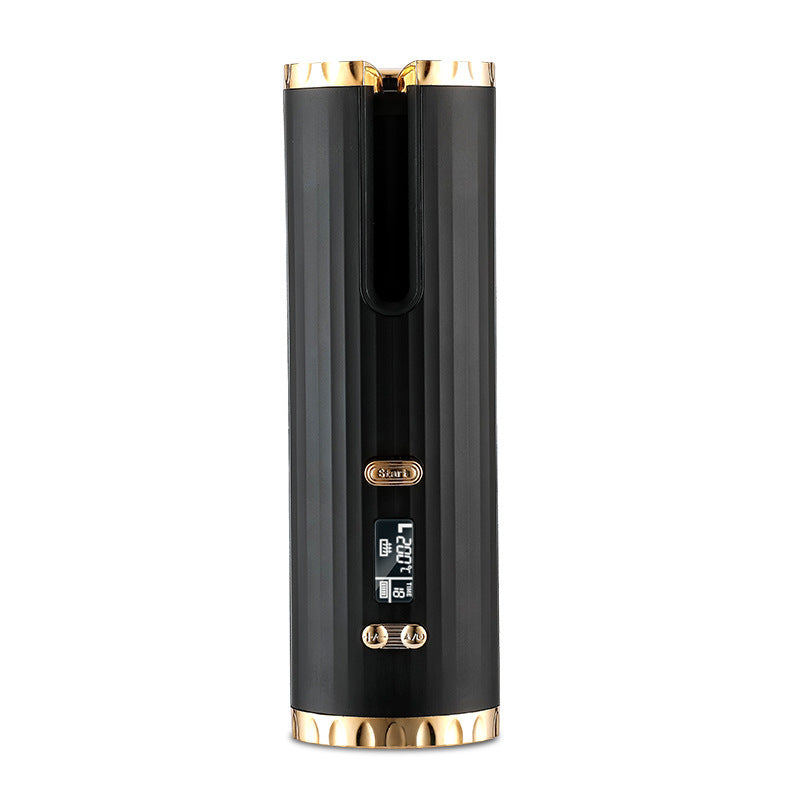 Rechargeable Automatic Hair Curler Women Portable Hair Curling Iron LCD Display Ceramic Curly Rotating Curling Wave Styer - AmberOcean 
