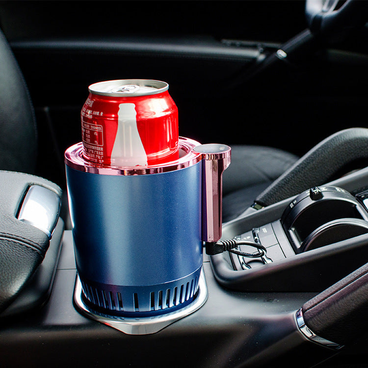 2 In1 Car Heating Cooling Cup 12V Smart Car Cup Holder Digital Temperature Display Drink Cup Warmer Cooler Mini Car Refrigerator - AmberOcean 