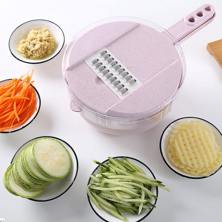 8 In 1 Mandoline Slicer Vegetable Slicer Potato Peeler Carrot Onion Grater With Strainer Vegetable Cutter Kitchen Accessories - AmberOcean 