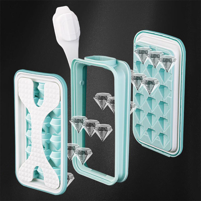 2in1 Portable Silicone Ice Ball Mold Ice Maker Water Bottle Ice Cube Mould Bottle Creative Ice Ball Diamond Curling Summer Kitchen Gadgets - AmberOcean 