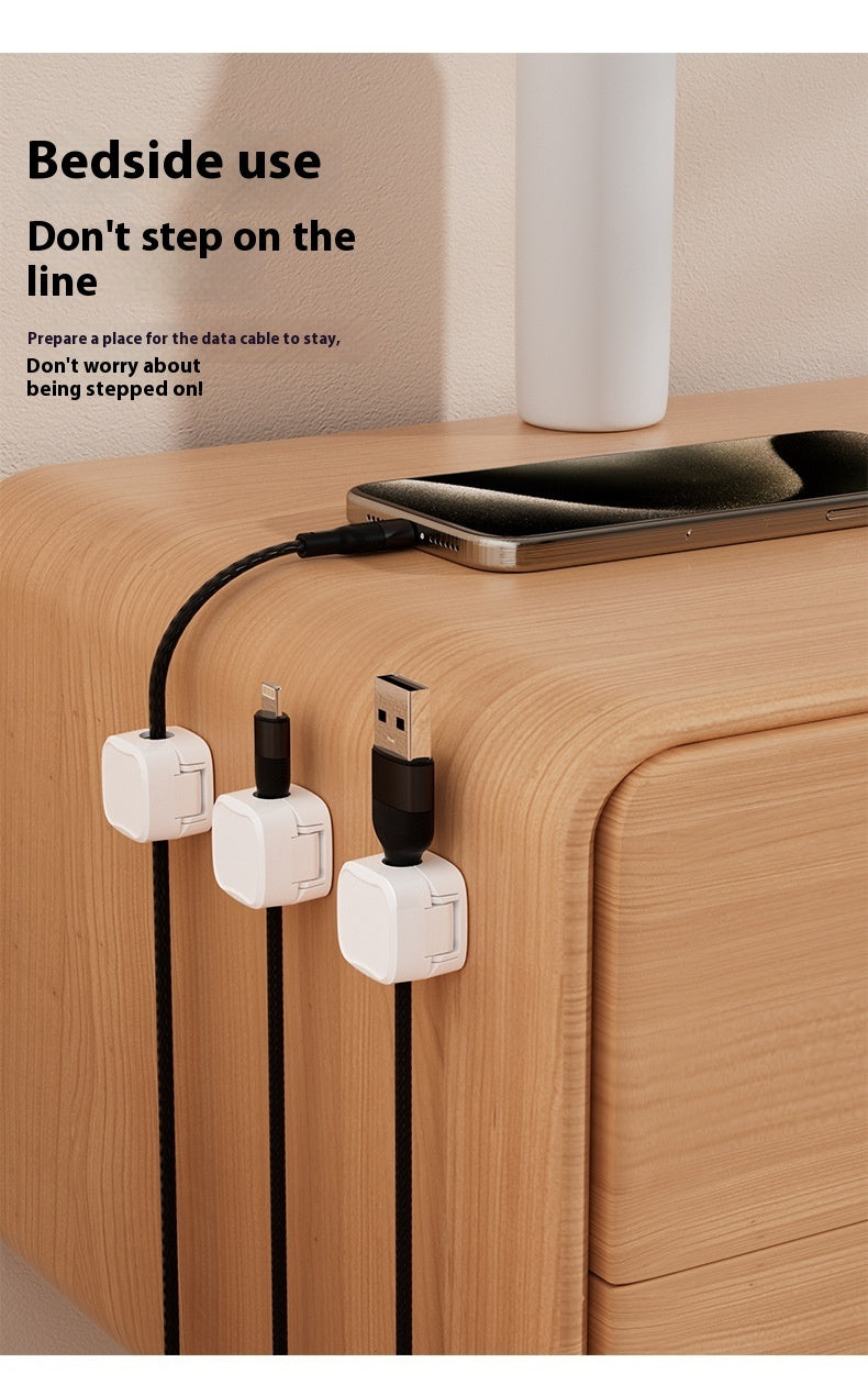 Magnetic Cable Clip Under Desk Cable Management Adjustable Cord Holder Wire Organizer And Cable Management Wire Keeper - AmberOcean 