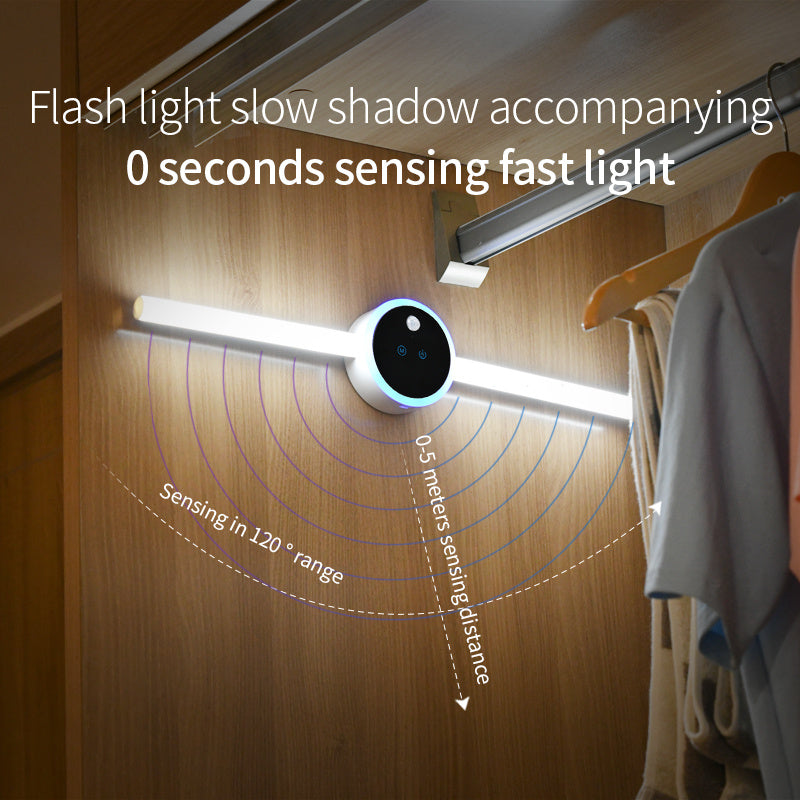 Smart Cabinet Light Clock Timing Sensor Light Removable LED Wardrobe Light Manual Sweep Switch Light - AmberOcean 