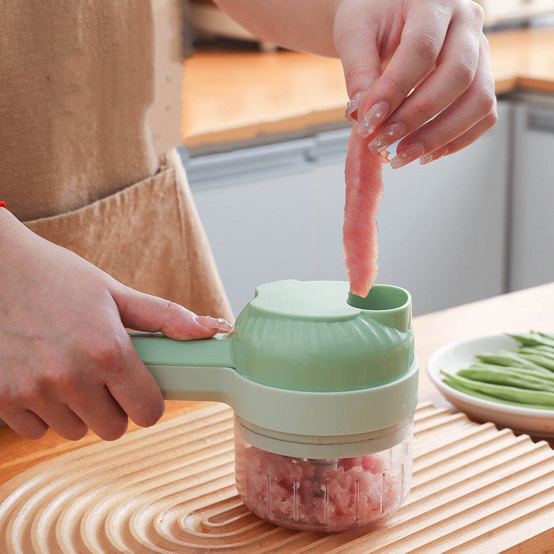 Home Fashion Wireless Hand-held Vegetable Cutter - AmberOcean 
