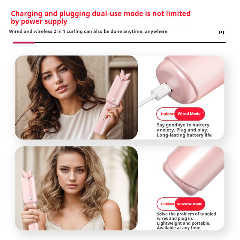 Cordless Auto Hair Curler – Perfect Curls Anywhere in Minutes - AmberOcean 