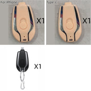 1500mAh Mini Power Emergency Pod Keychain Charger With Type-C Ultra-Compact Mini Battery Pack Fast Charging Backup Power Bank - AmberOcean 
