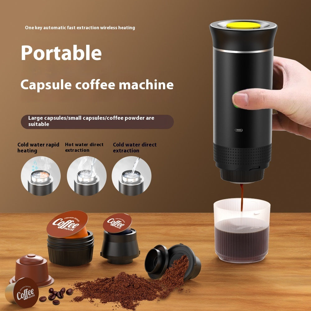 Electric Grinder Coffee Travel Handy 3 In1 Espresso Portable Coffee Espresso Maker Machine Cafe Portable Capsule Coffee Machine Kitchen Gadgets - AmberOcean 