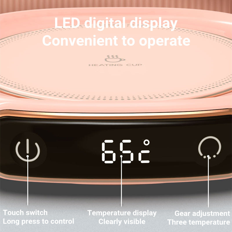 Coffee Mug Warmer Warm Coaster Smart Heating Cup Thermal Insulation Constant Temperature Coaster Heating Pad Desktop - AmberOcean 