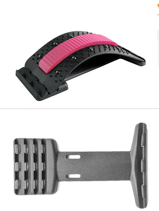 Back Stretcher Adjustable Back Cracker Massage Waist Neck Fitness Lumbar Cervical Spine Support Pain Relief - AmberOcean 