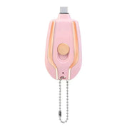 1500mAh Mini Power Emergency Pod Keychain Charger With Type-C Ultra-Compact Mini Battery Pack Fast Charging Backup Power Bank - AmberOcean 