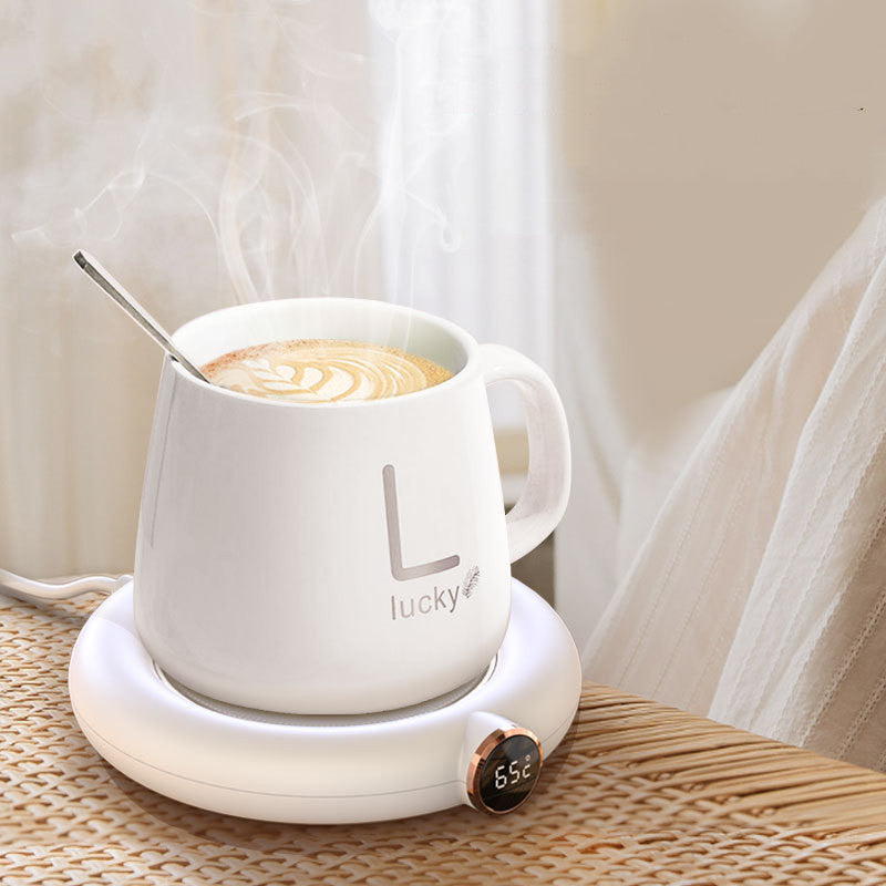 Coffee Mug Warmer Warm Coaster Smart Heating Cup Thermal Insulation Constant Temperature Coaster Heating Pad Desktop - AmberOcean 