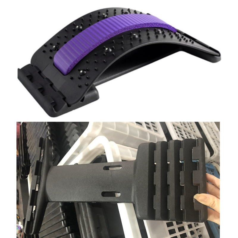 Back Stretcher Adjustable Back Cracker Massage Waist Neck Fitness Lumbar Cervical Spine Support Pain Relief - AmberOcean 