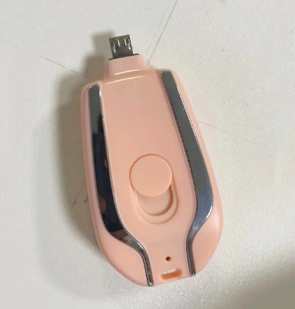 1500mAh Mini Power Emergency Pod Keychain Charger With Type-C Ultra-Compact Mini Battery Pack Fast Charging Backup Power Bank - AmberOcean 